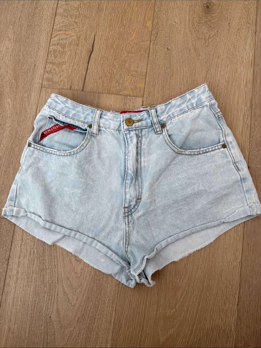 UNIONBAY Light Blue High-Rise Denim Shorts